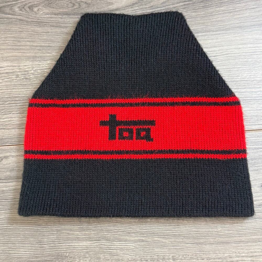 Vintage 70s TOQ 100% Pure Virgin Wool Hat Knit Ski Winter Cap USA